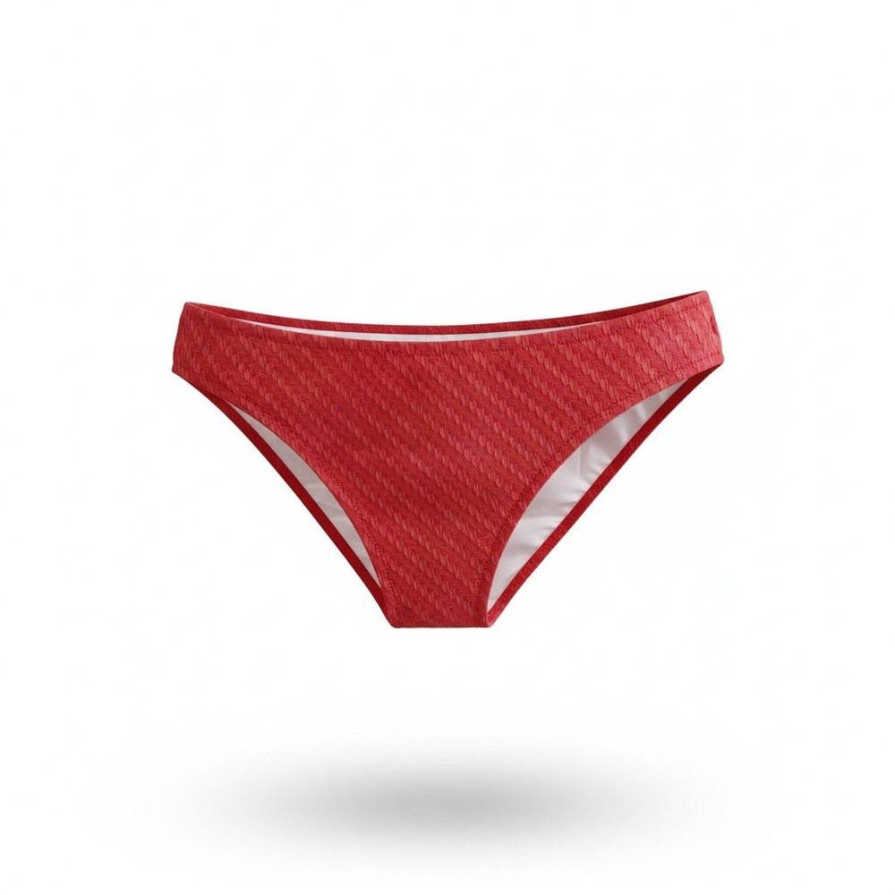 Solid and Striped hipster bikini bottoms red
